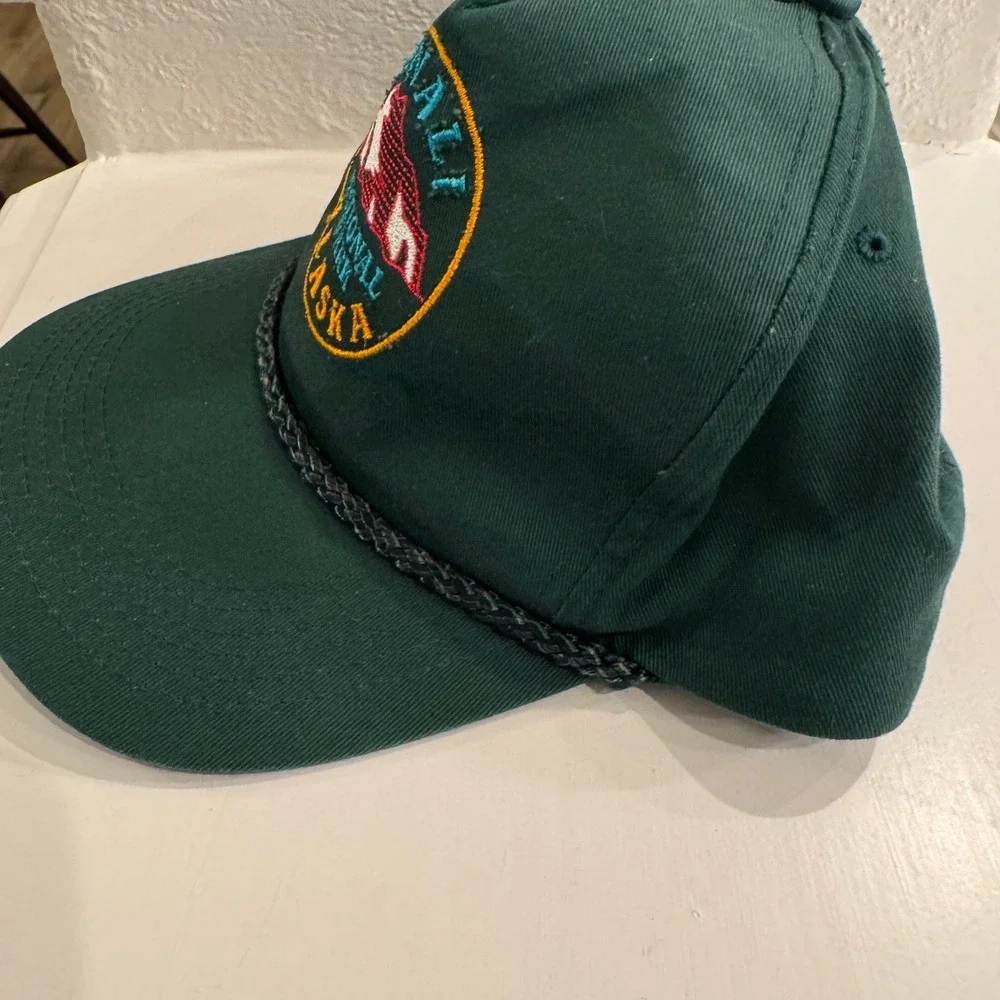 Denali National Park Alaska‎ Embroidered Rope Hat Green Adult One Size Snapback